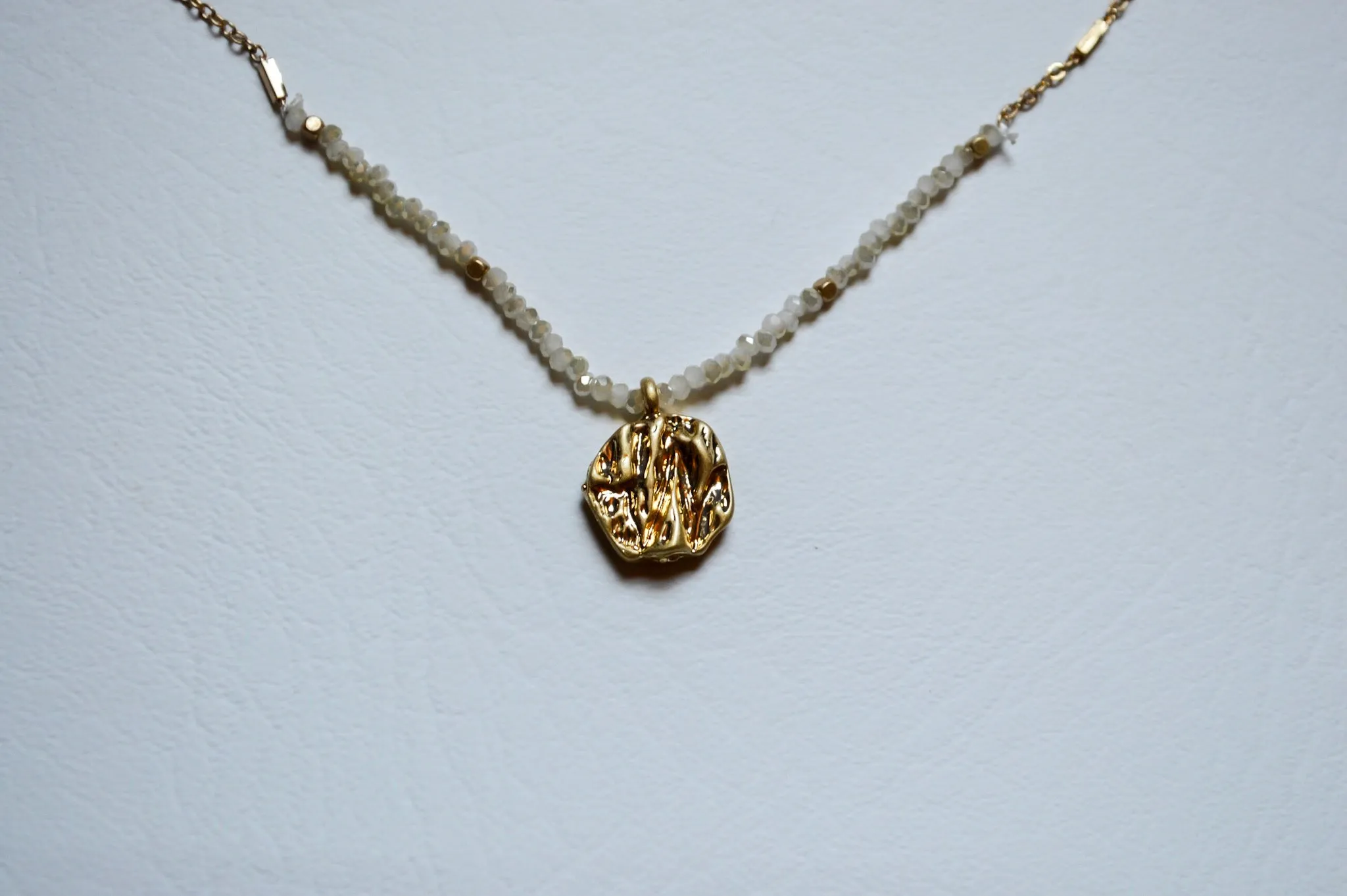 Textured Disk Necklace
