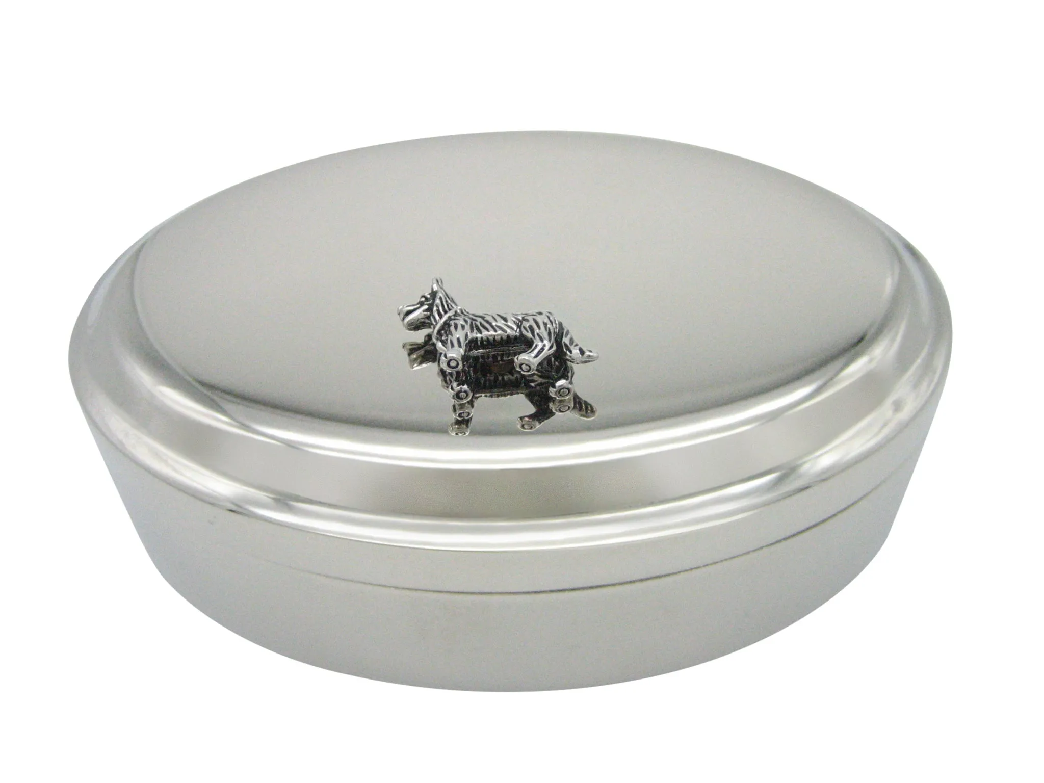 Textured German Shepherd Dog Pendant Oval Trinket Jewelry Box