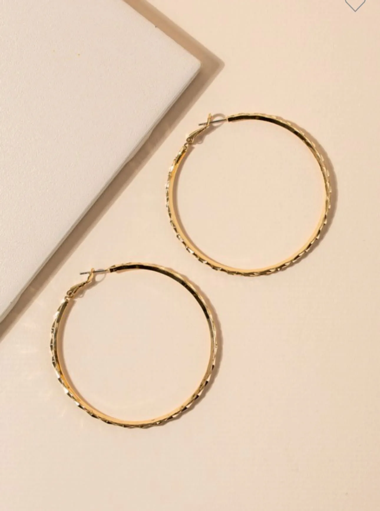 Textured hoop earrings