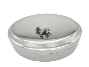 Textured Labrador Dog Pendant Oval Trinket Jewelry Box