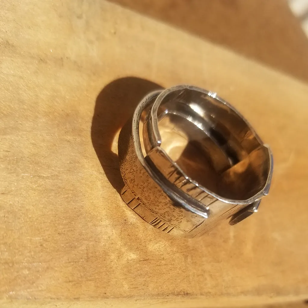 Textured love Ring
