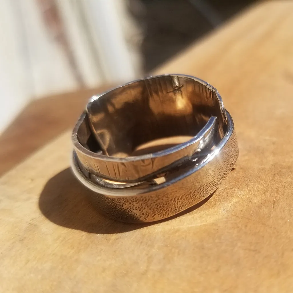 Textured love Ring