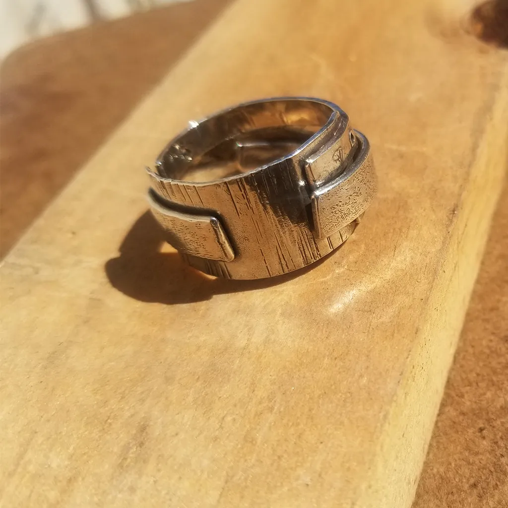 Textured love Ring