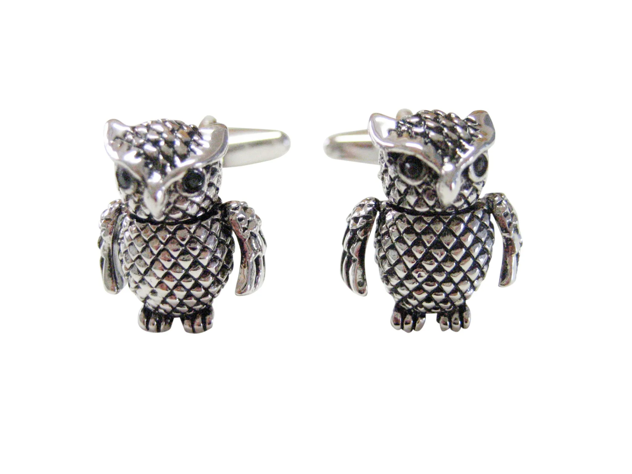 Textured Owl Cufflinks