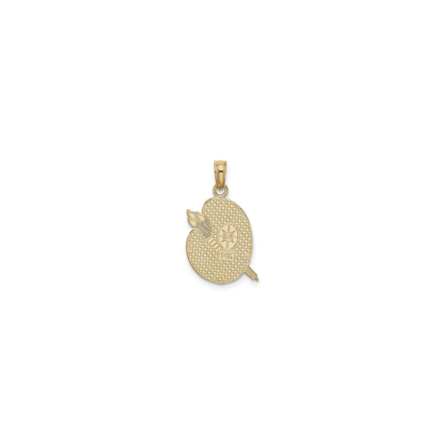 Textured Paint Palette Pendant (14K)