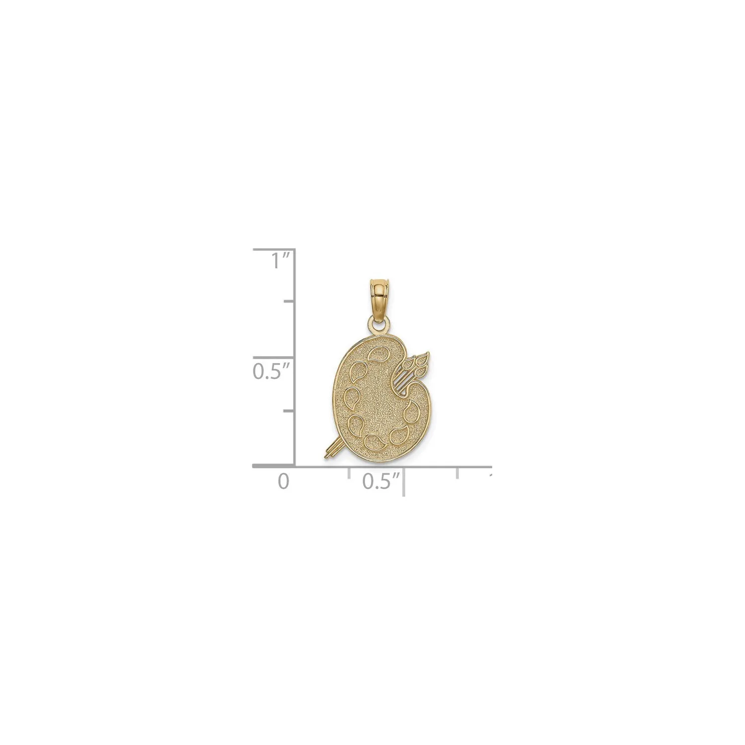 Textured Paint Palette Pendant (14K)