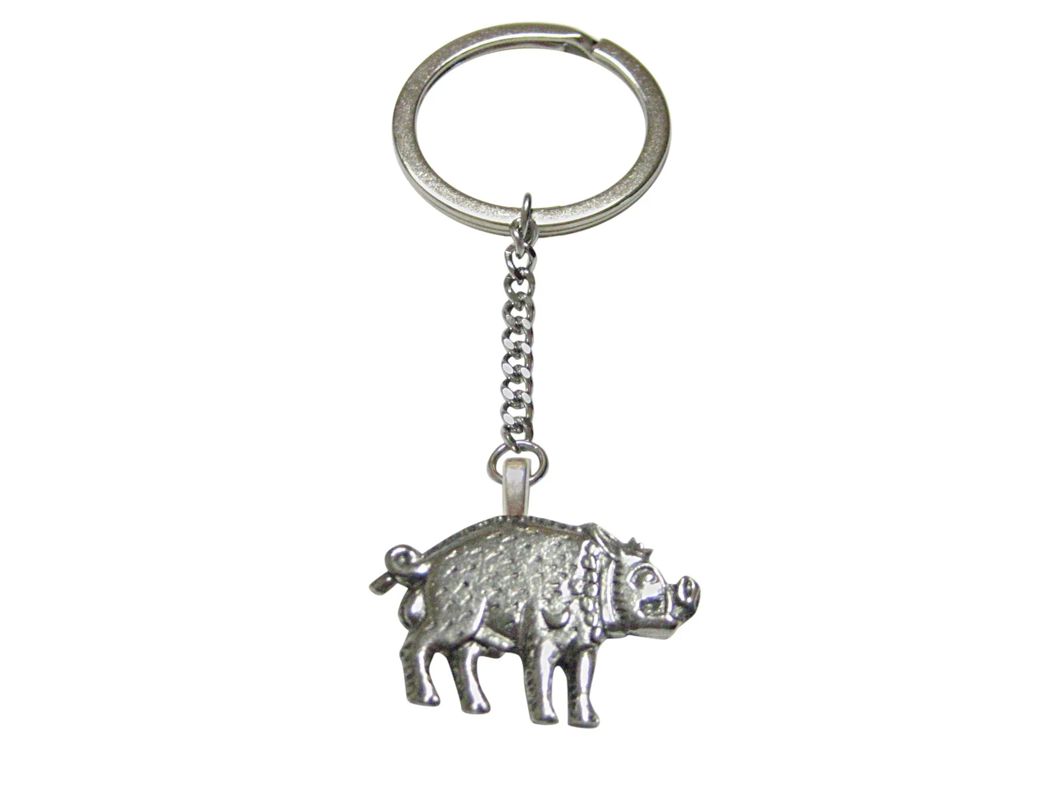 Textured Pig Pendant Keychain