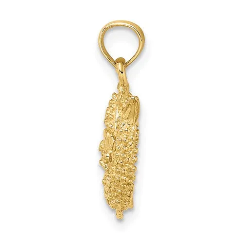 Textured Pisces Zodiac Pendant (14K)