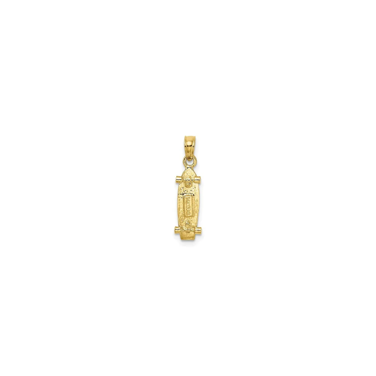 Textured Skateboard Pendant (14K)