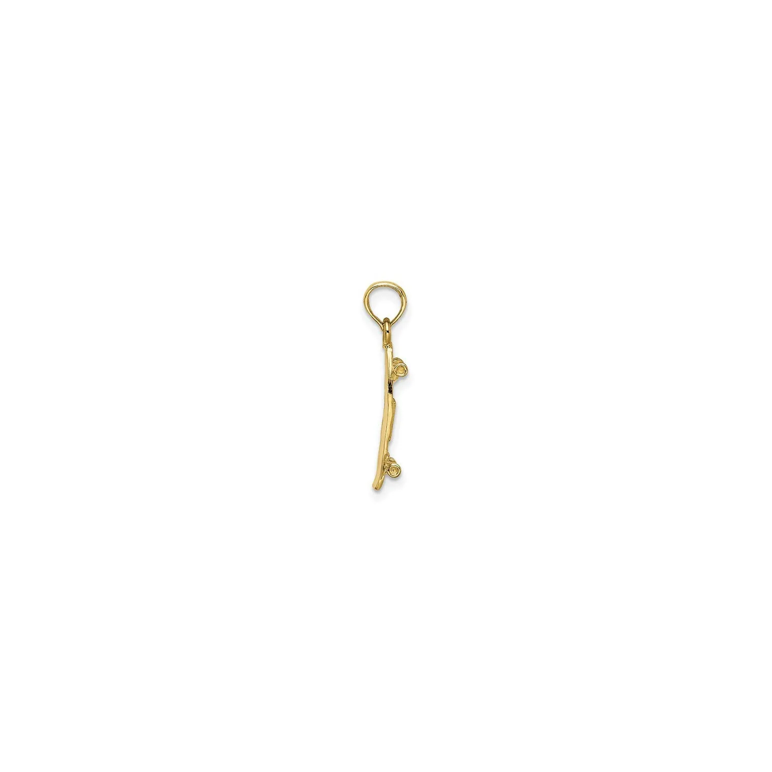 Textured Skateboard Pendant (14K)