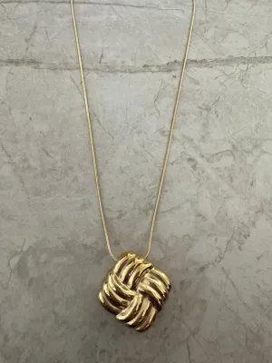 Textured Square Necklace