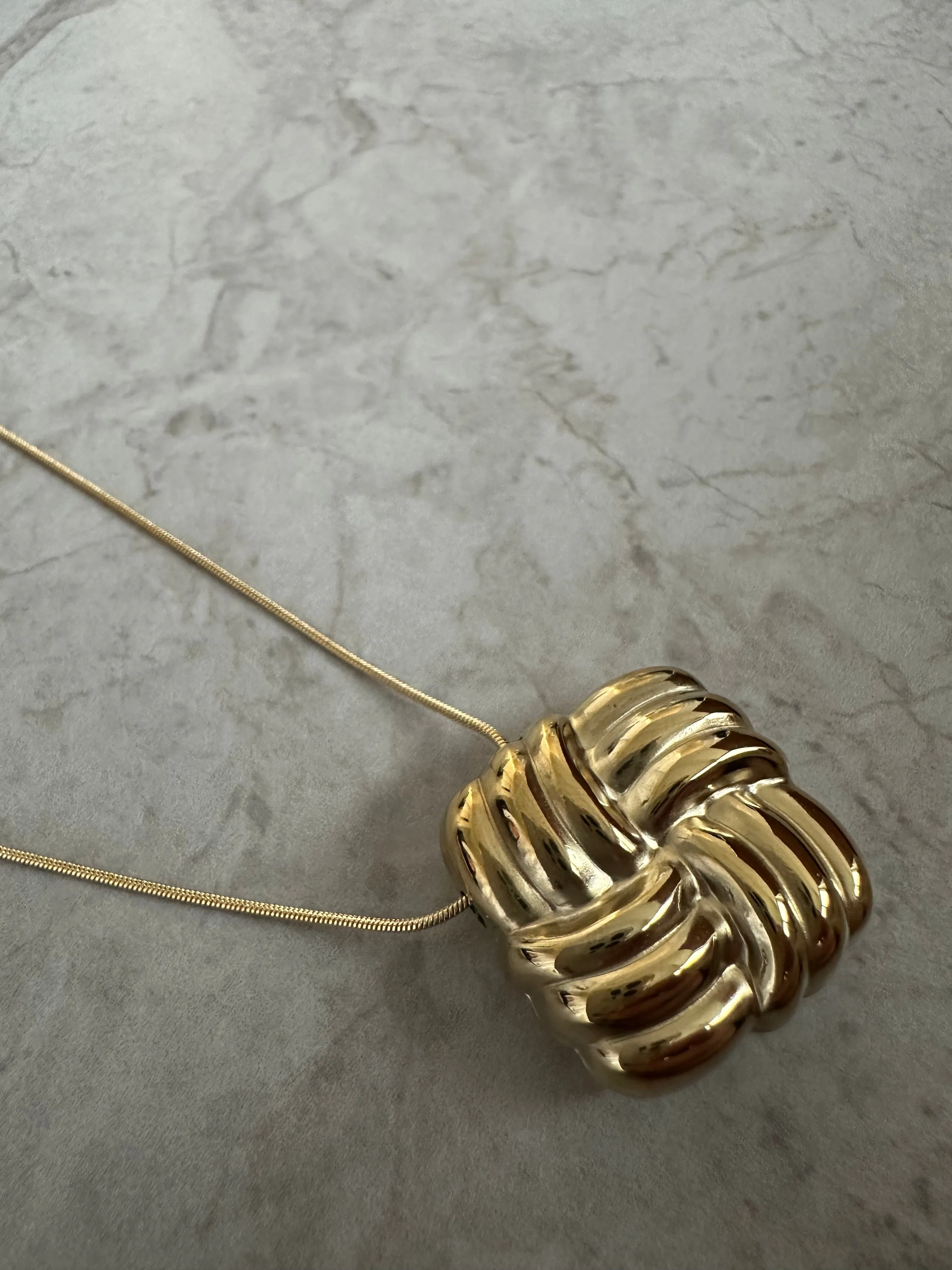 Textured Square Necklace