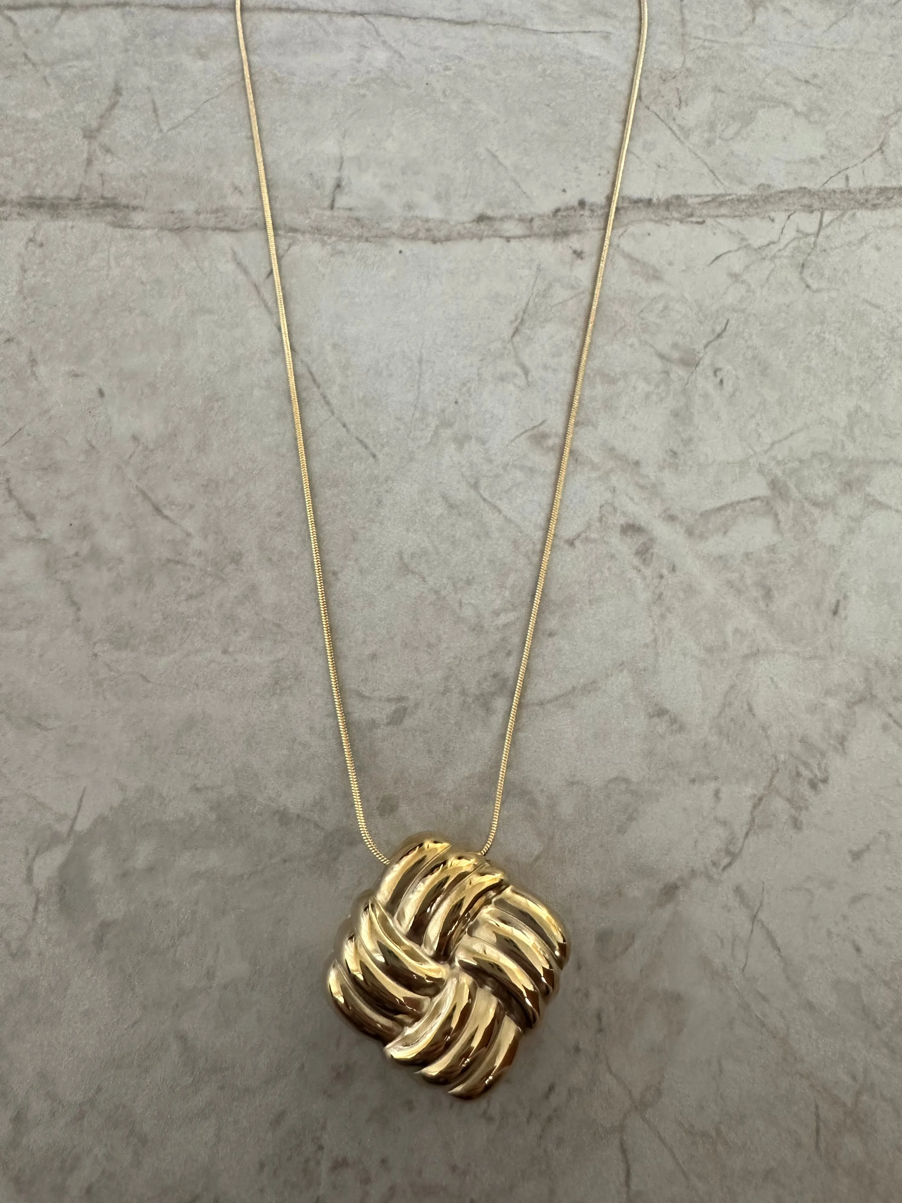 Textured Square Necklace