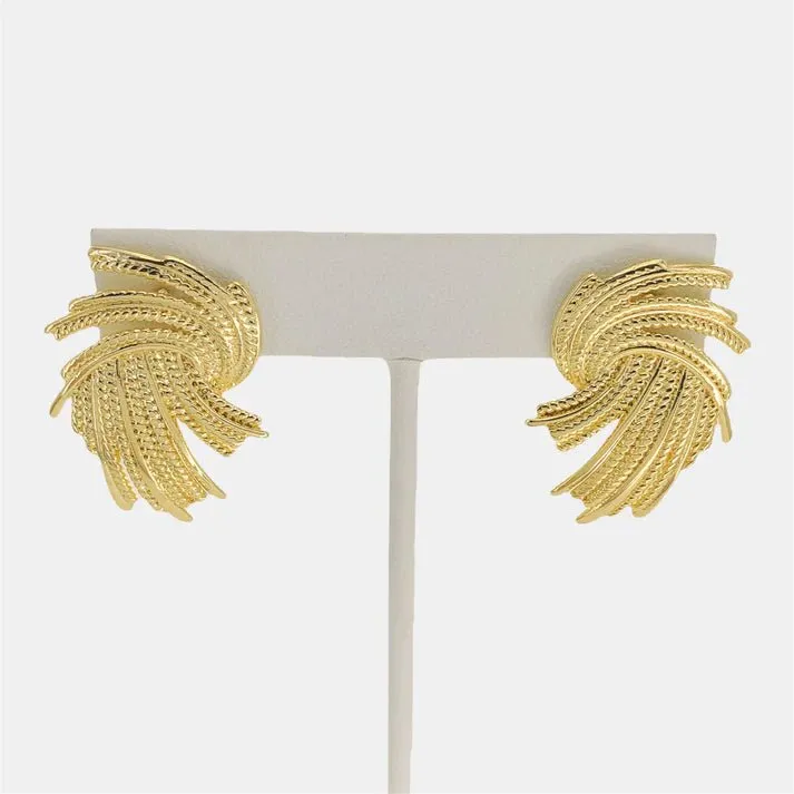 Textured Wave Earrings LER190