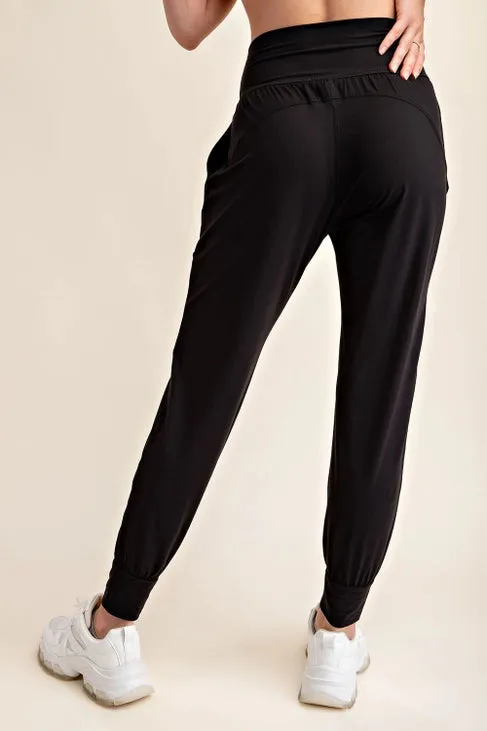 The High Life Butter Soft Joggers - Black