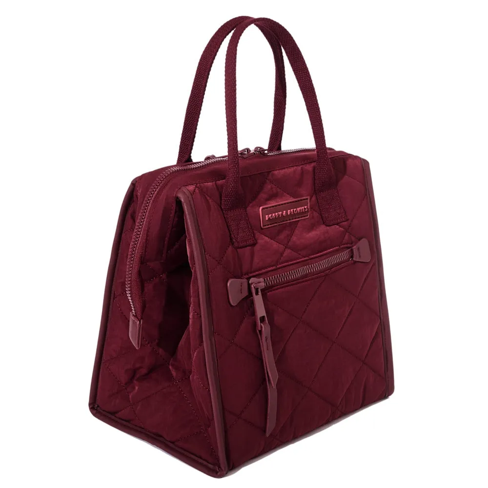 the LUNCH BAG quilted berry
