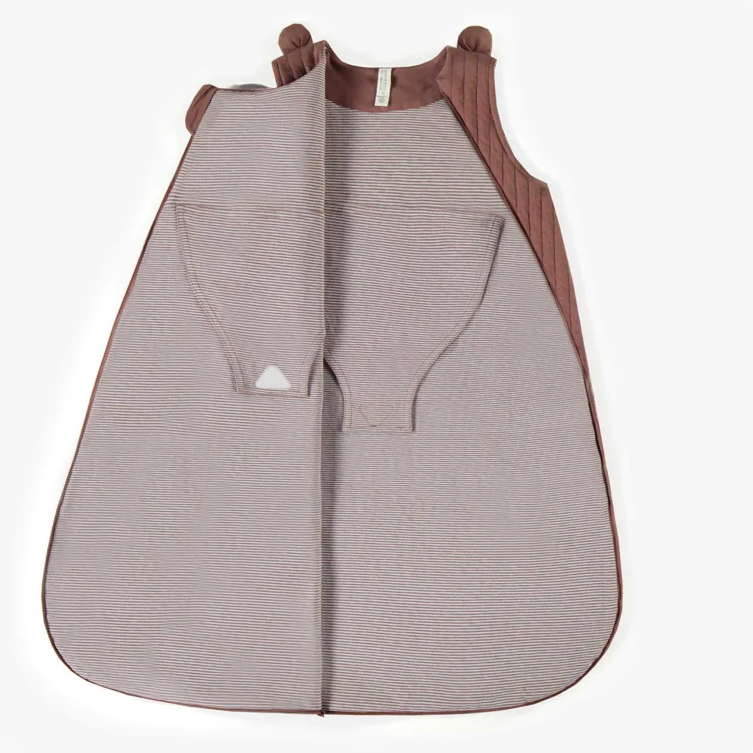 The Quilted Organic Muslin Sleep Sack - Chocolate