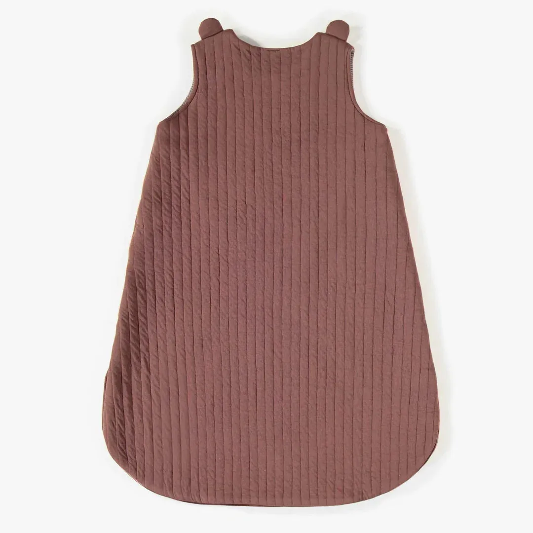 The Quilted Organic Muslin Sleep Sack - Chocolate