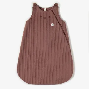 The Quilted Organic Muslin Sleep Sack - Chocolate