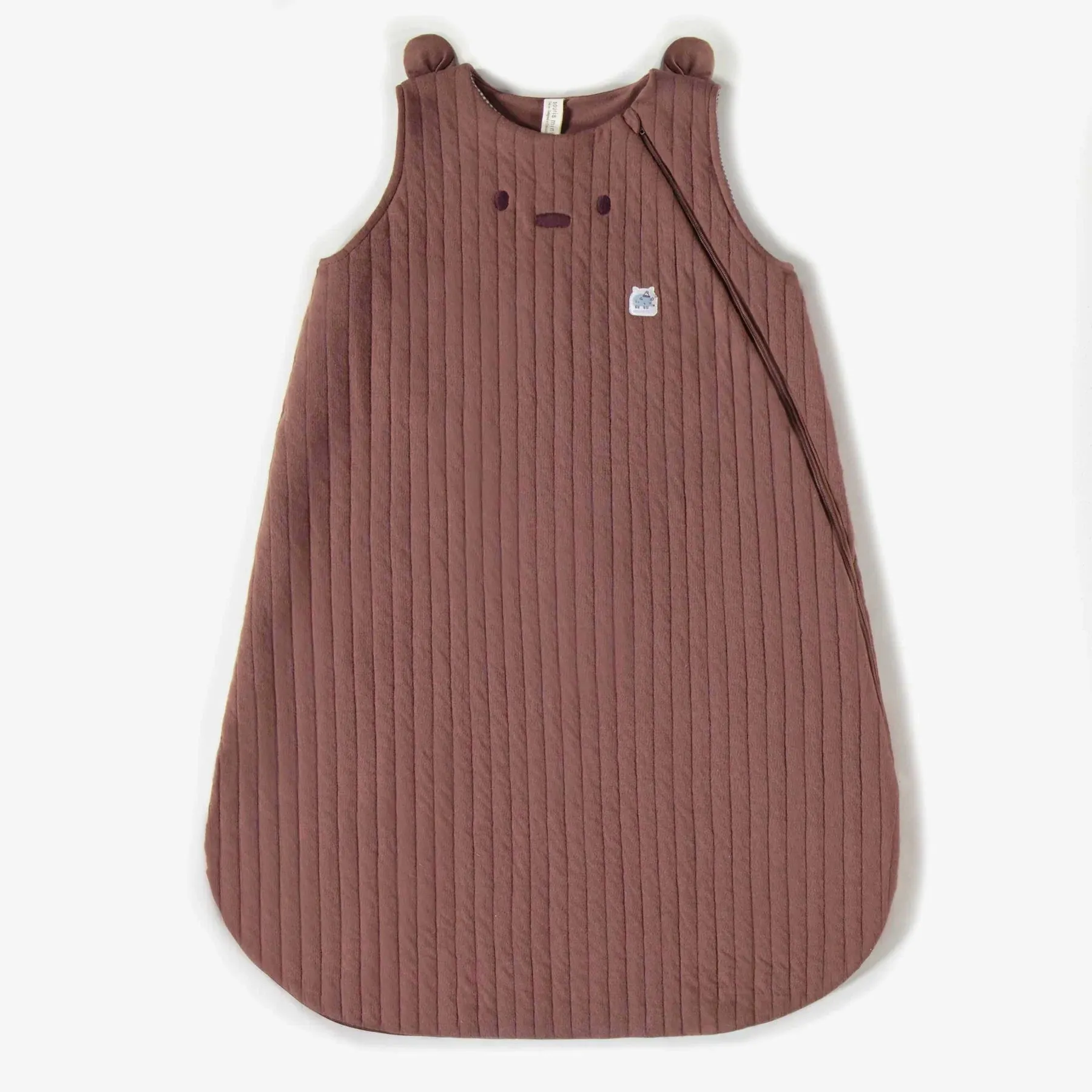 The Quilted Organic Muslin Sleep Sack - Chocolate