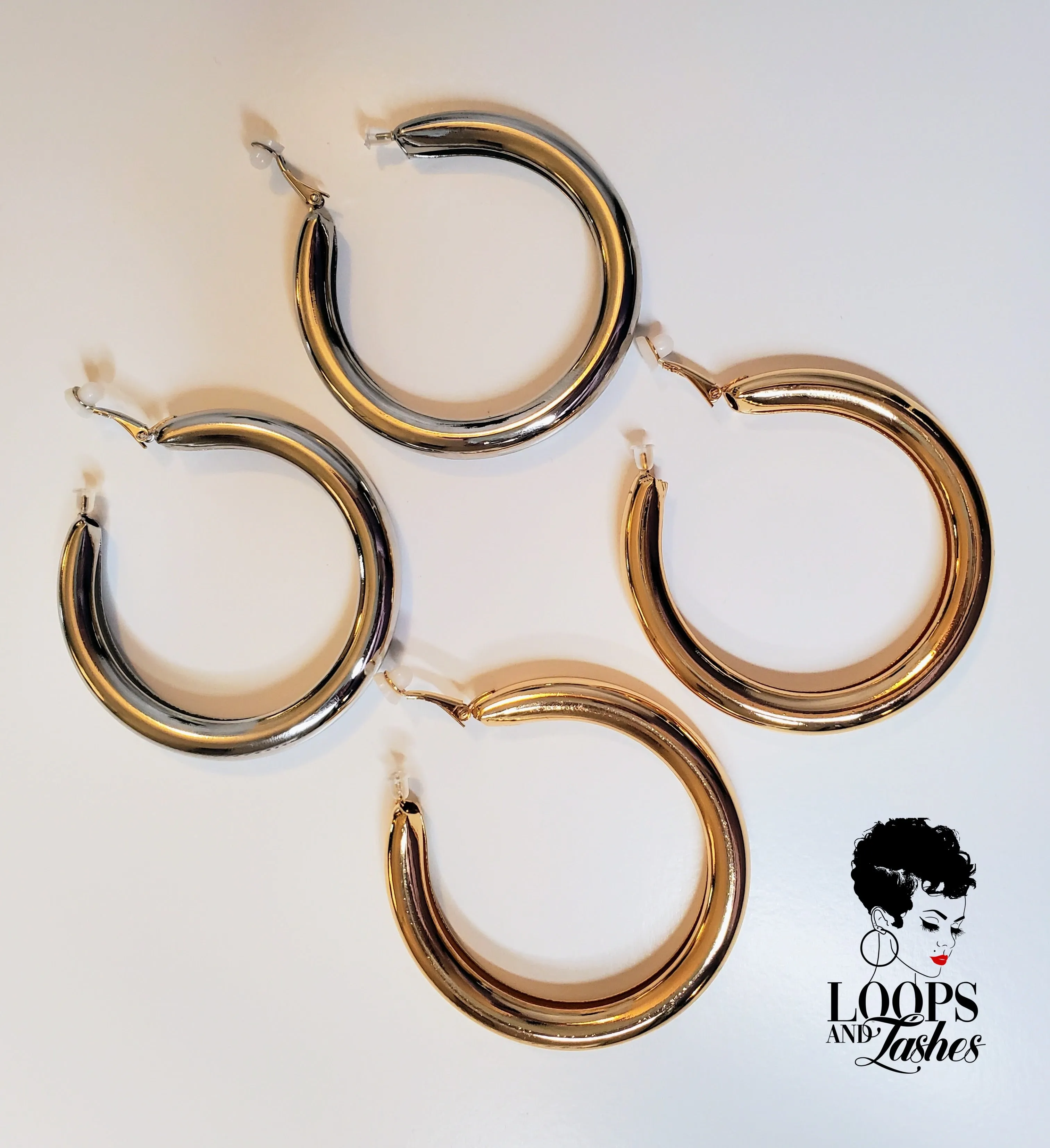 Thick and Rich Hoops (Clip-on Earrings)