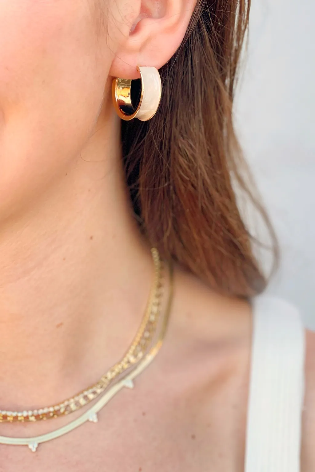 Thick Enamel Colored Hoops