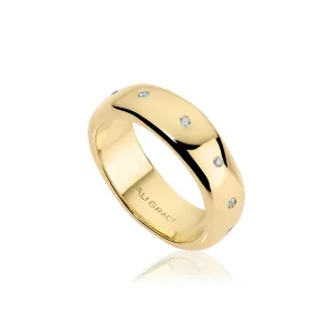 Thick Gold & Diamonds Band