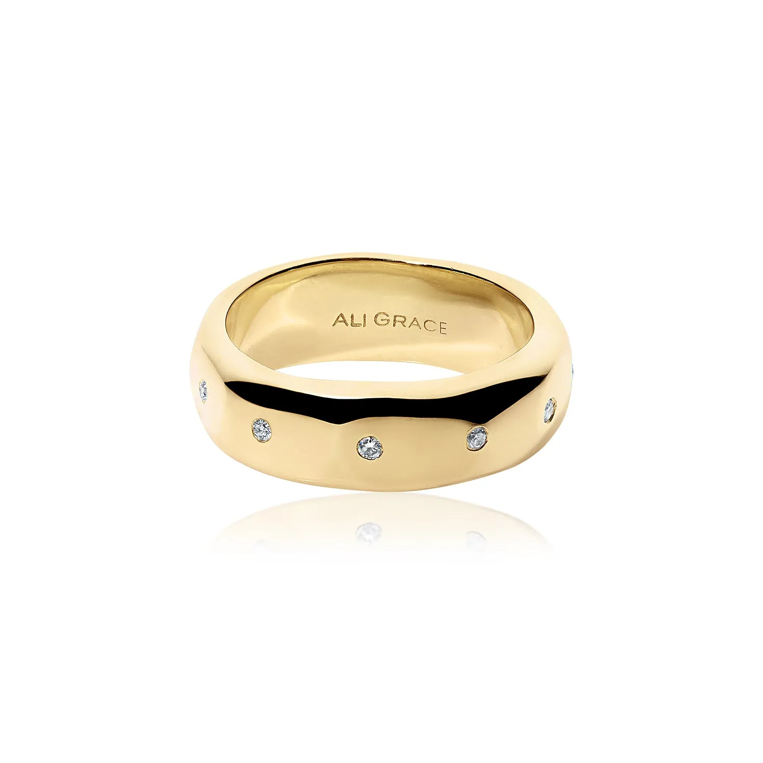 Thick Gold & Diamonds Band