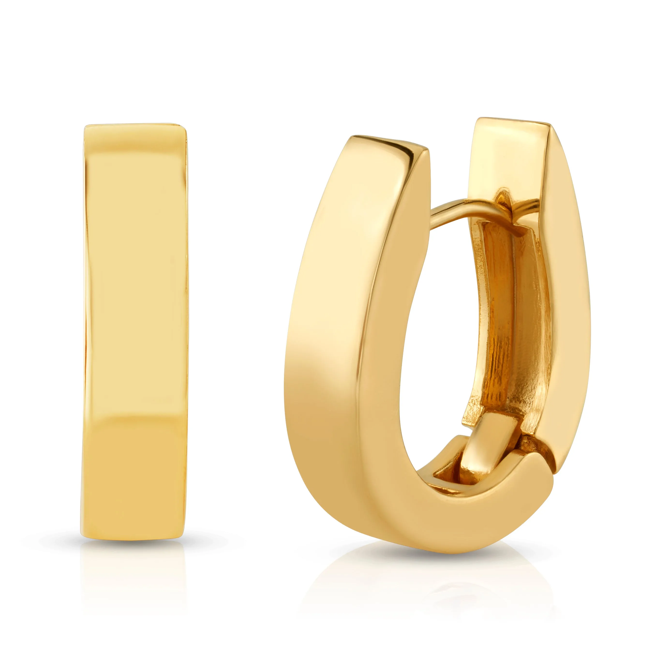 THICK GOLD HOOPS, GOLD