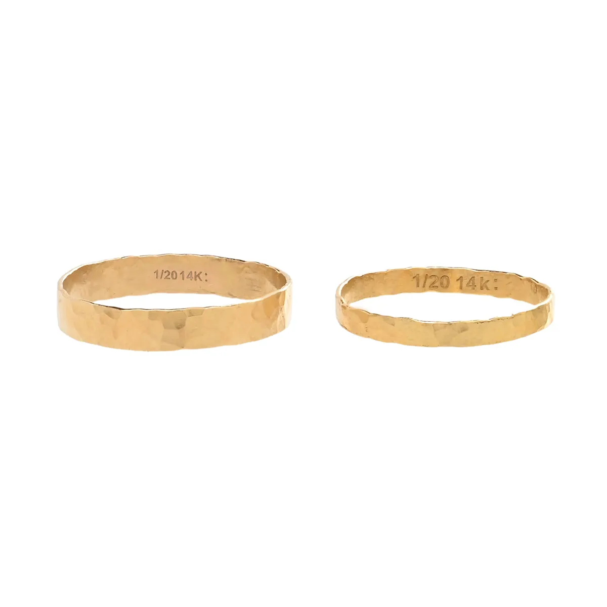 Thick Hammered Band Ring