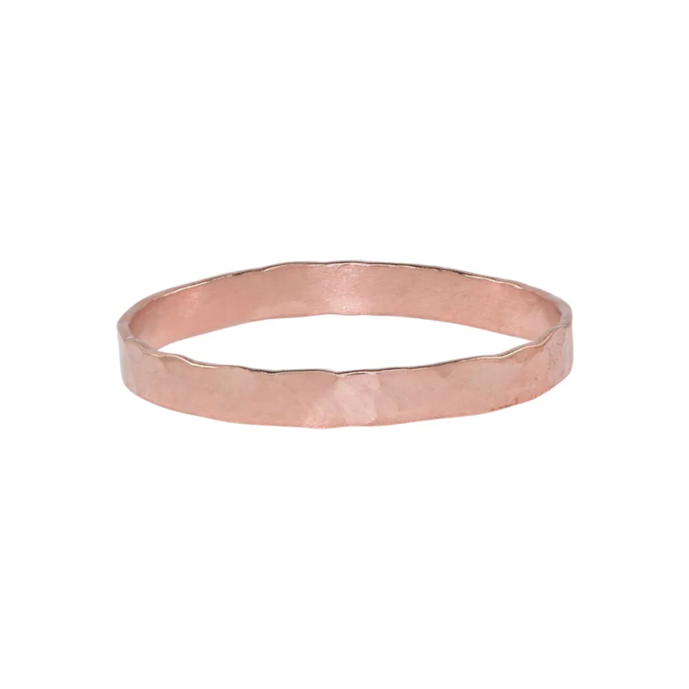 Thick Hammered Band Ring