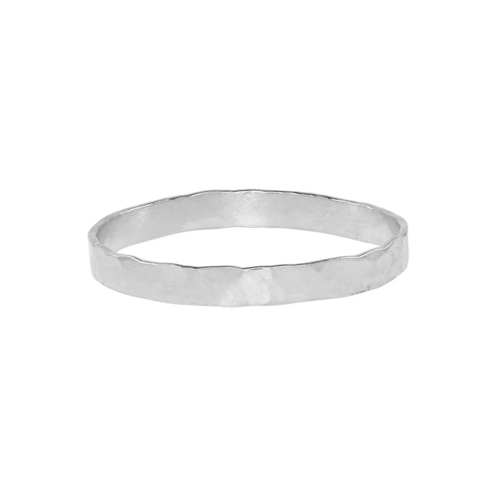Thick Hammered Band Ring