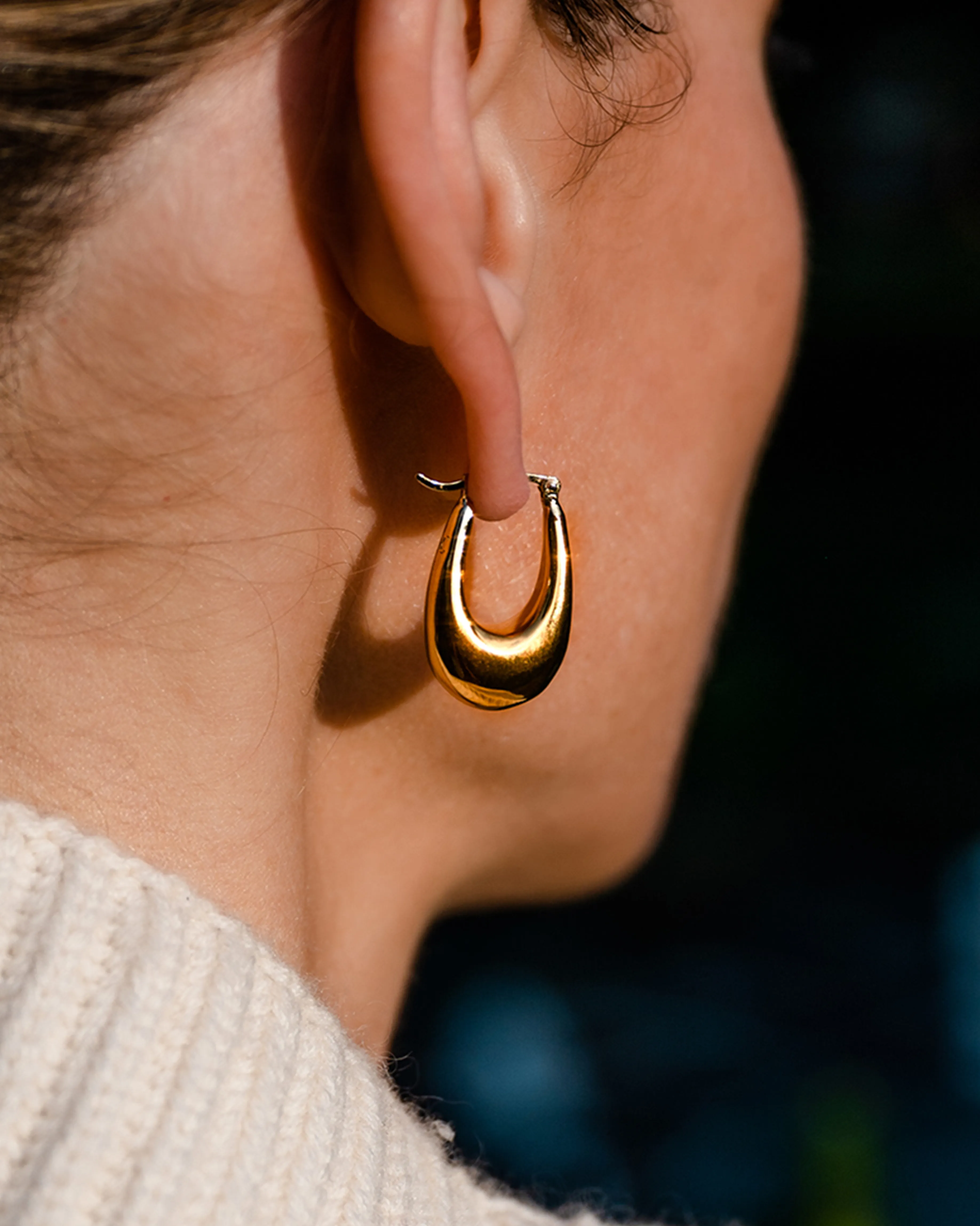 Thick Hoop - 14k Gold Plated