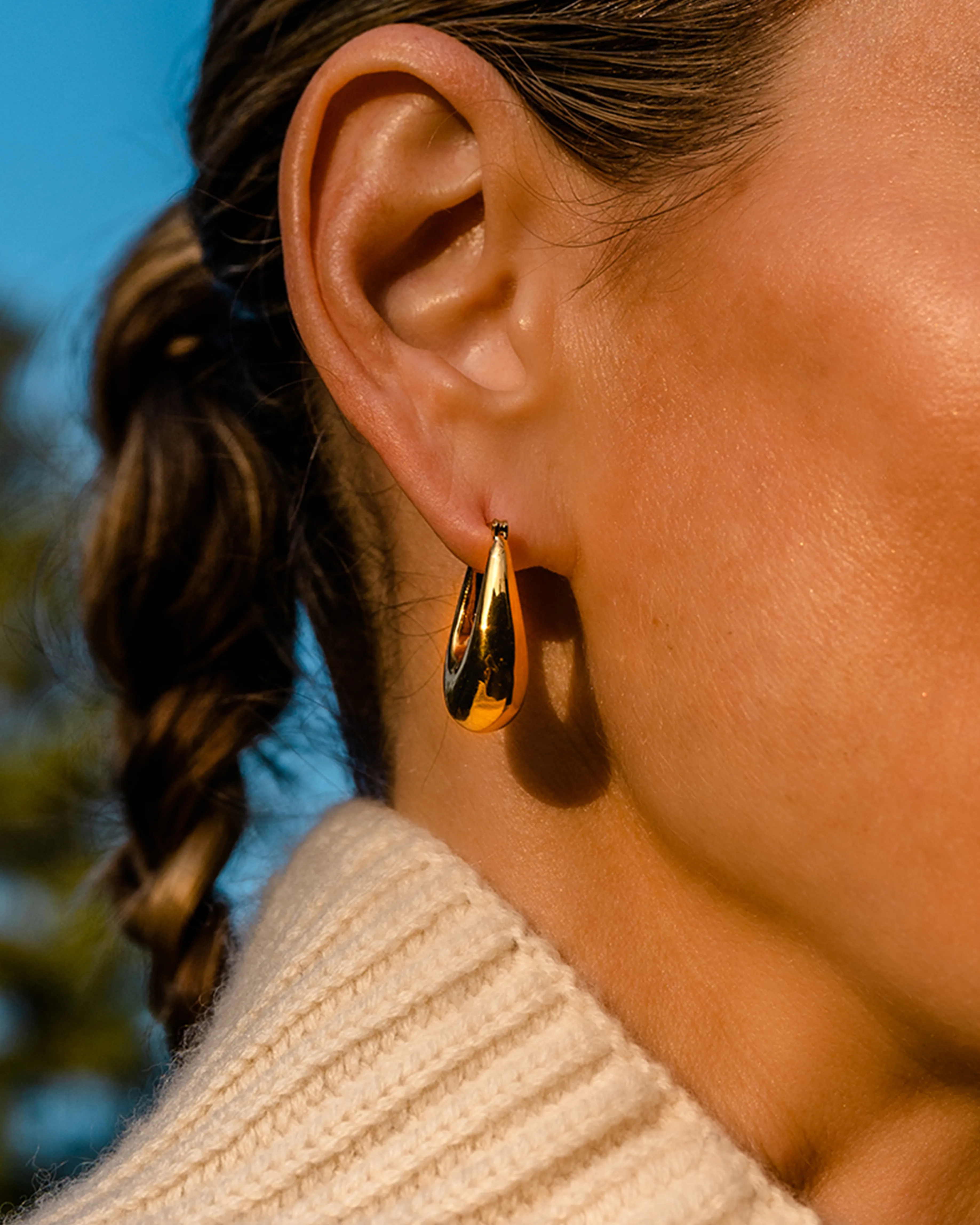 Thick Hoop - 14k Gold Plated