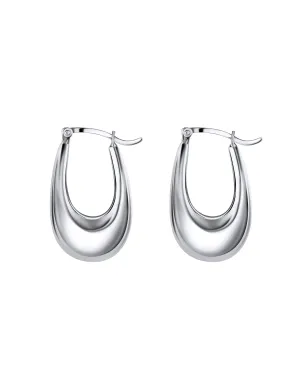 Thick Hoop - Rhodium