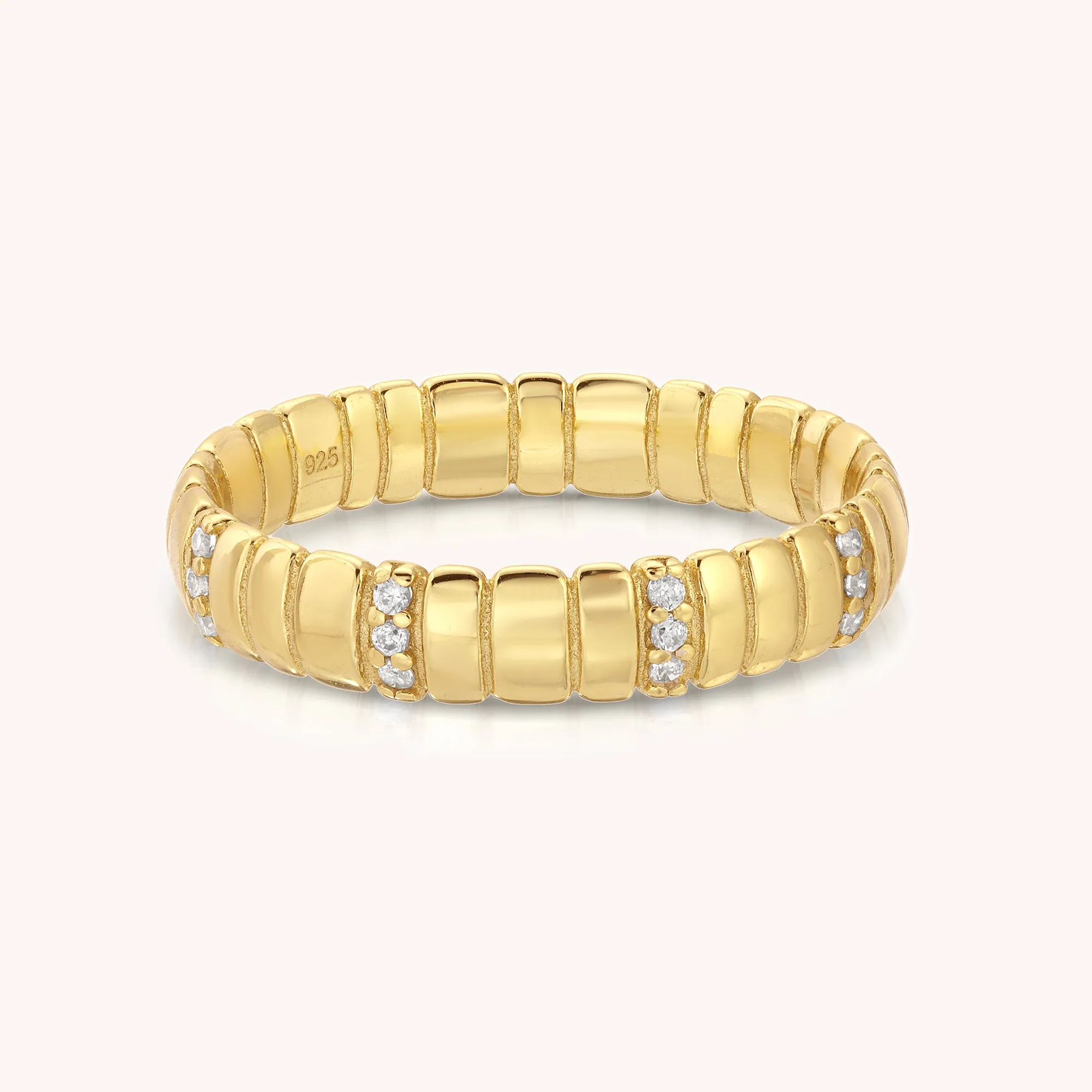 Thick Marshmallow CZ Ring