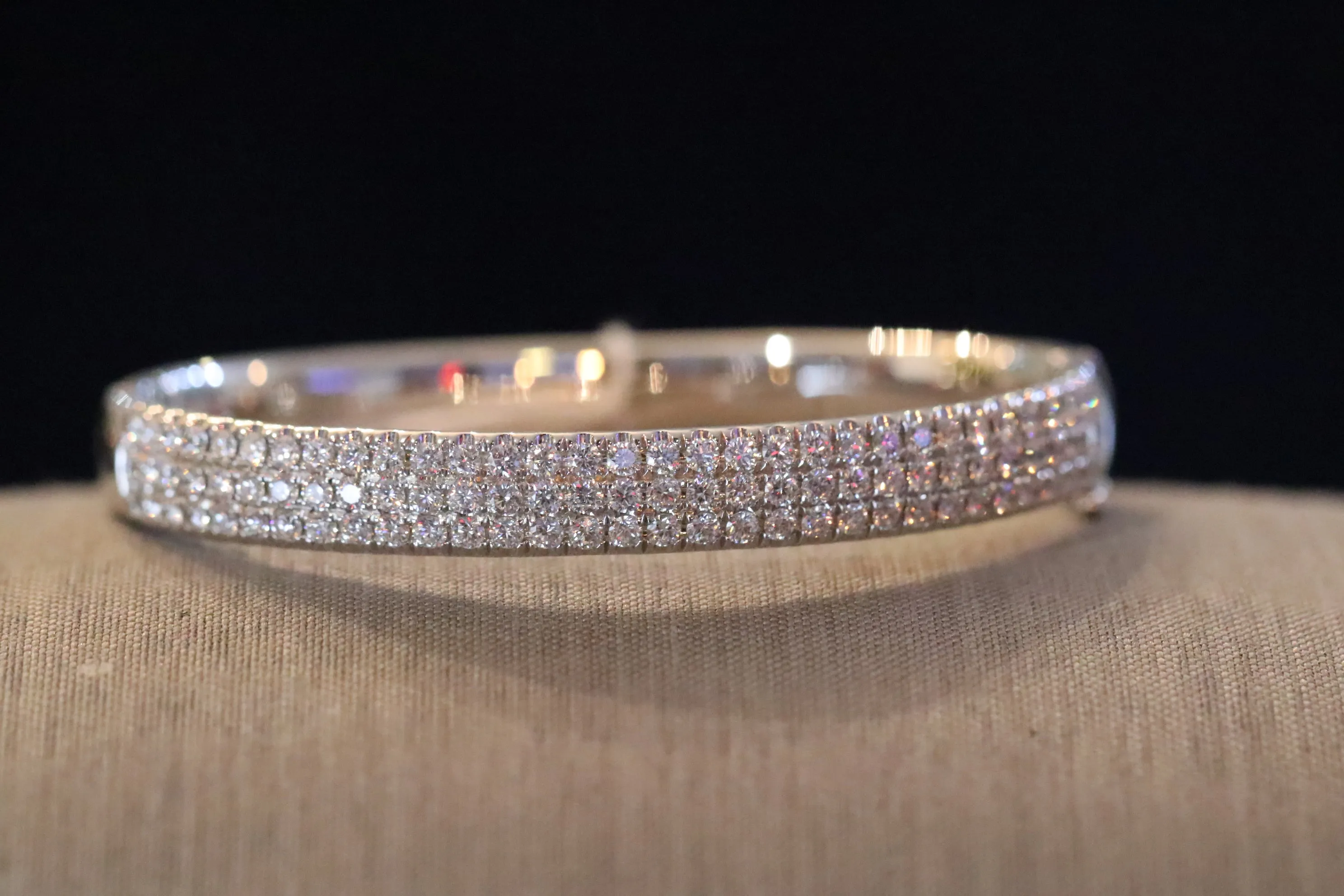 Thick Pave Diamond Bangle