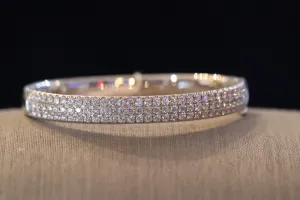 Thick Pave Diamond Bangle