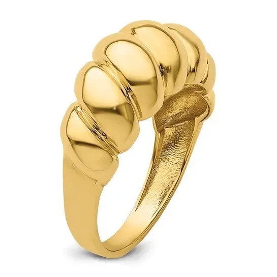 Thick Ribbed Dome Ring