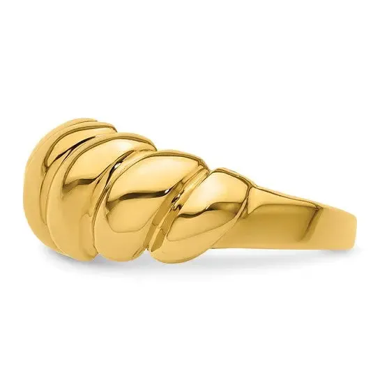 Thick Ribbed Dome Ring