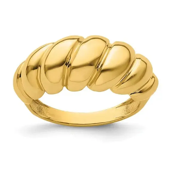 Thick Ribbed Dome Ring