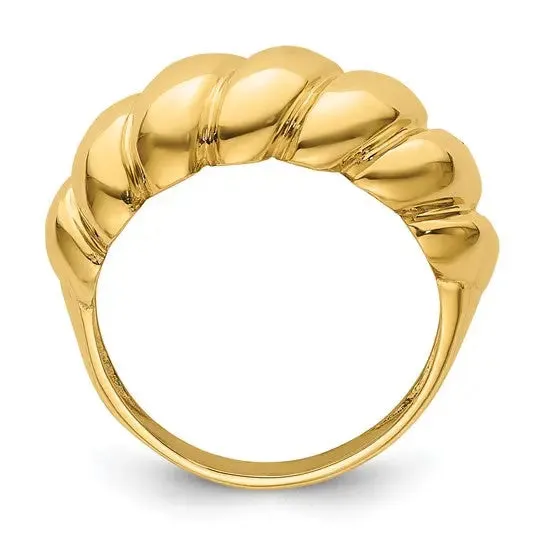 Thick Ribbed Dome Ring