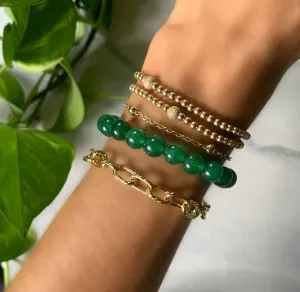 Thick Textured Paperclip Chain Bracelet