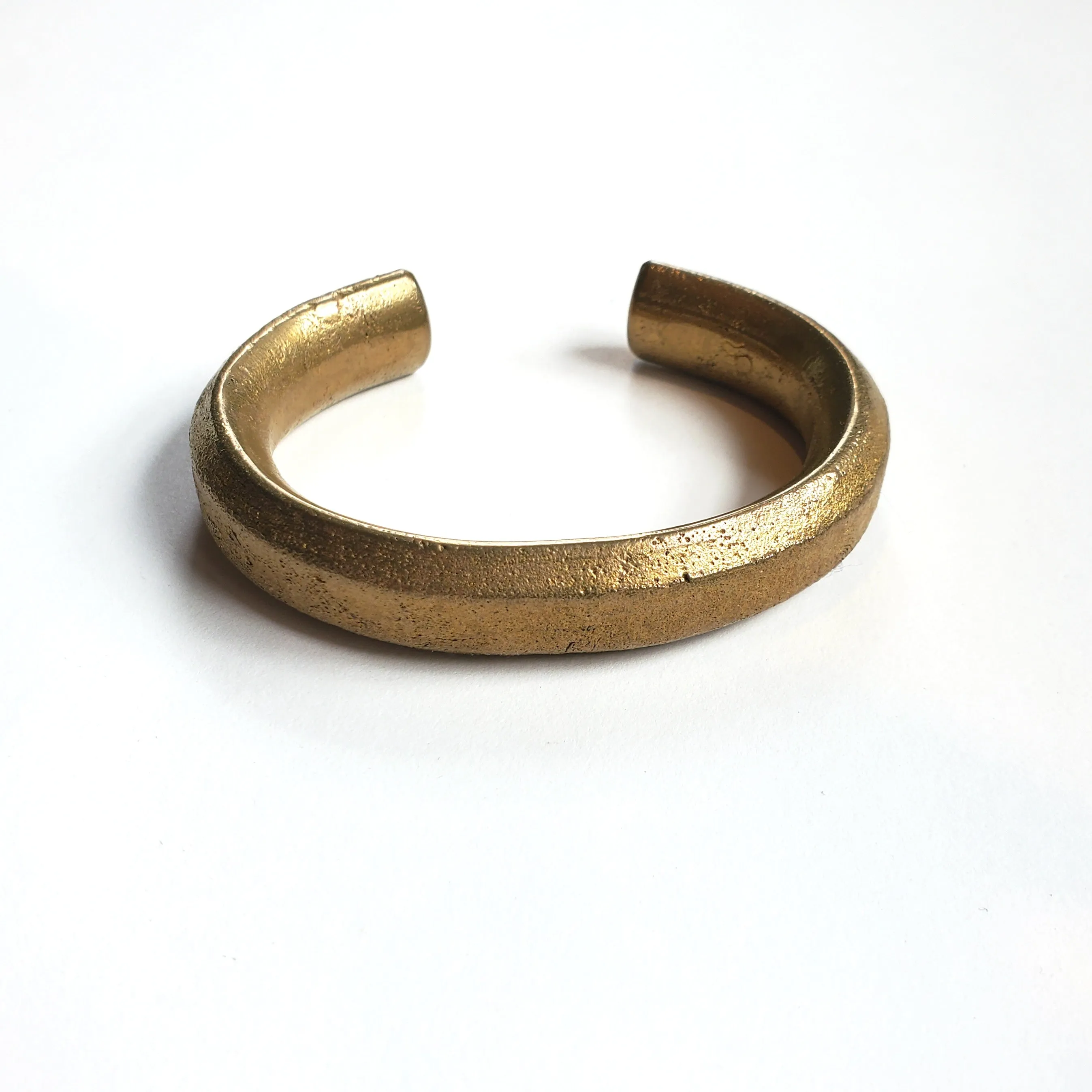 Thick Token Cuff, Brass