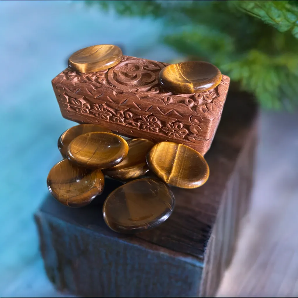 Tiger Eye Select Worry Stones - Neutralize negative energy & stress FB2428