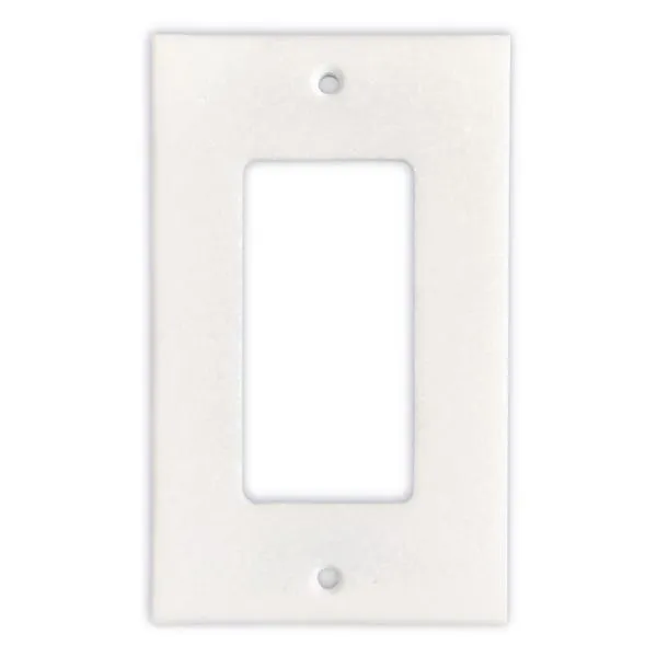 Tilefornia Thassos White Marble Single Rocker Switch Plate