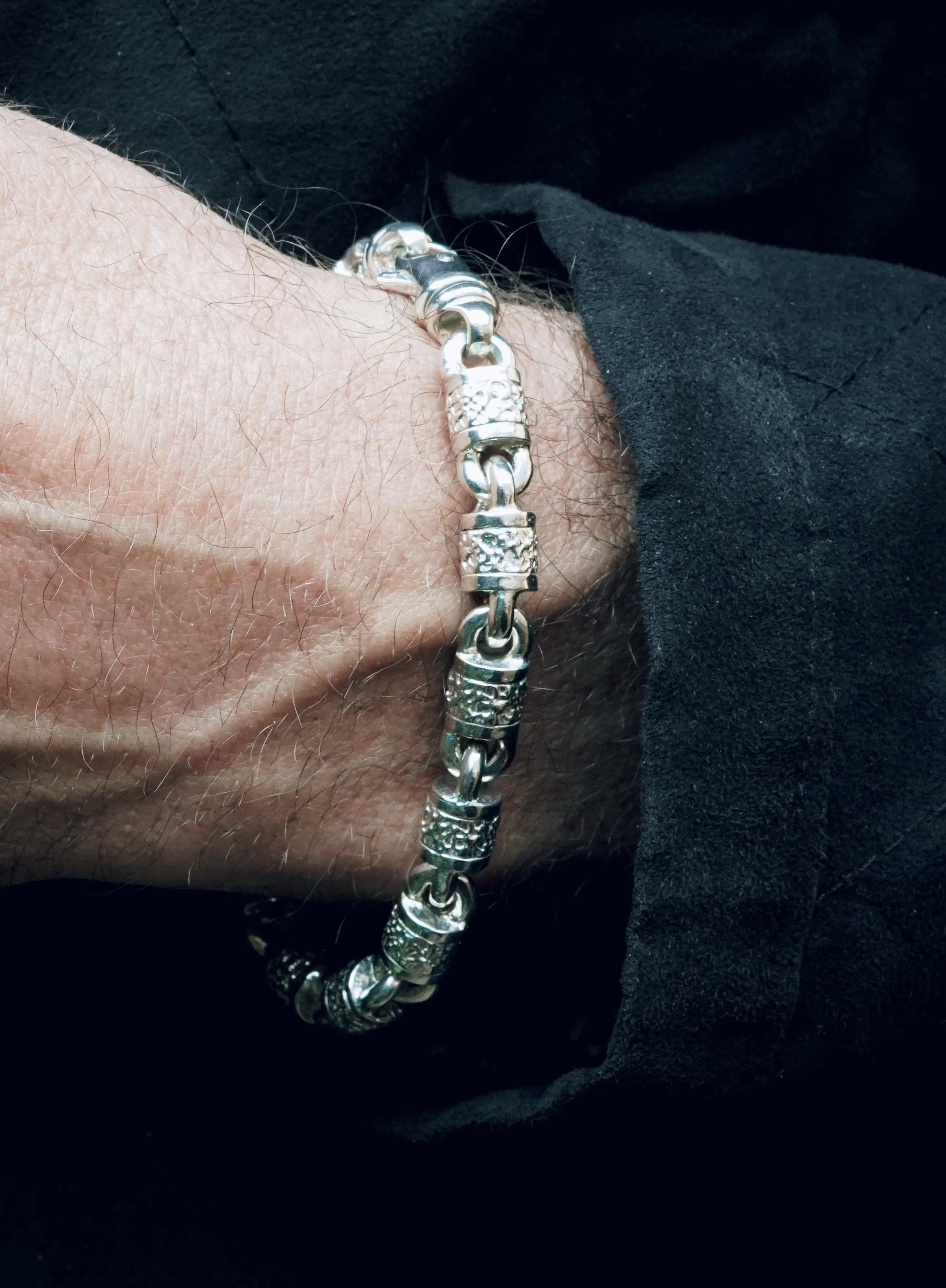 Tim & Mabel Textured Barrel Bracelet