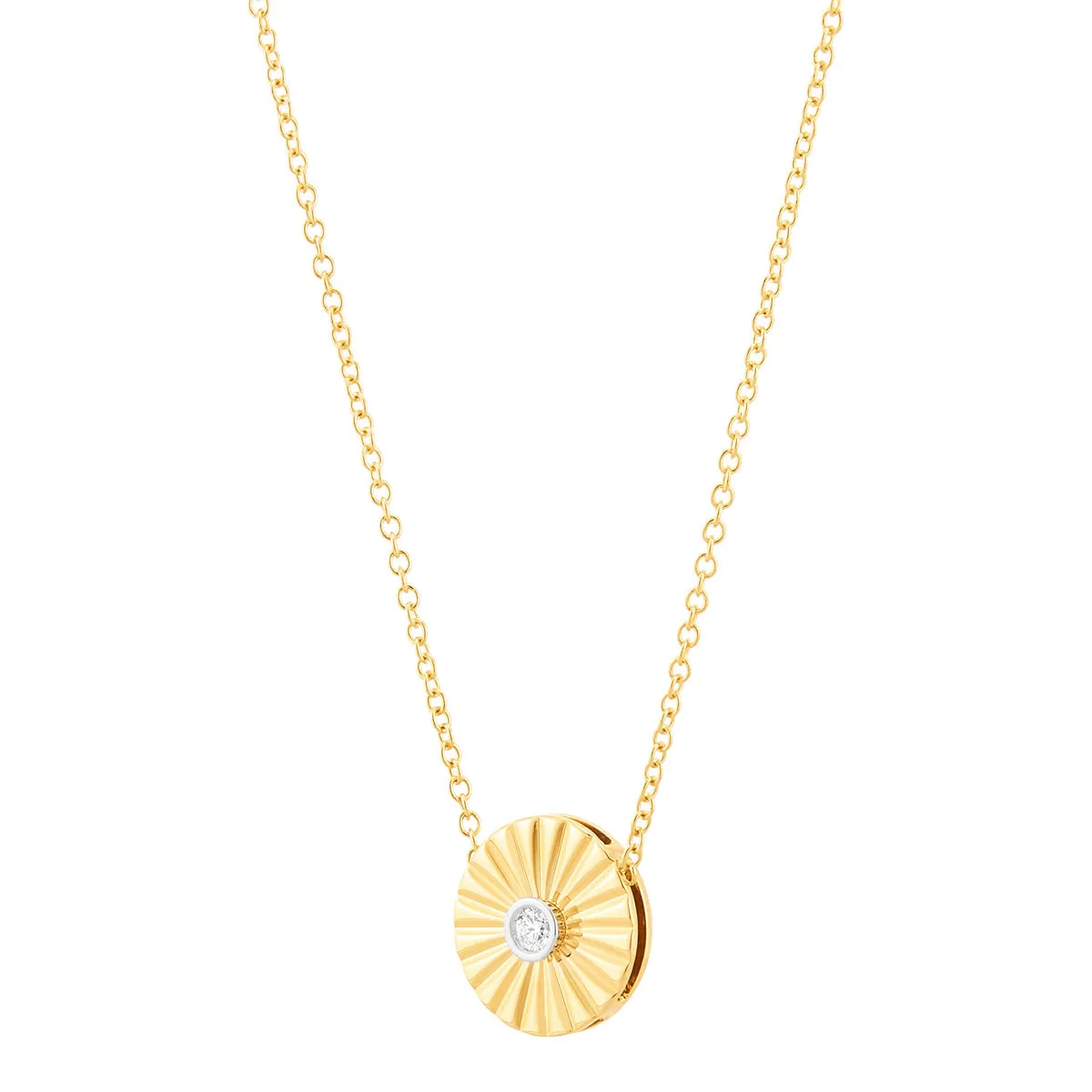 Topper Italia Gold Round Starburst Pendant Necklace