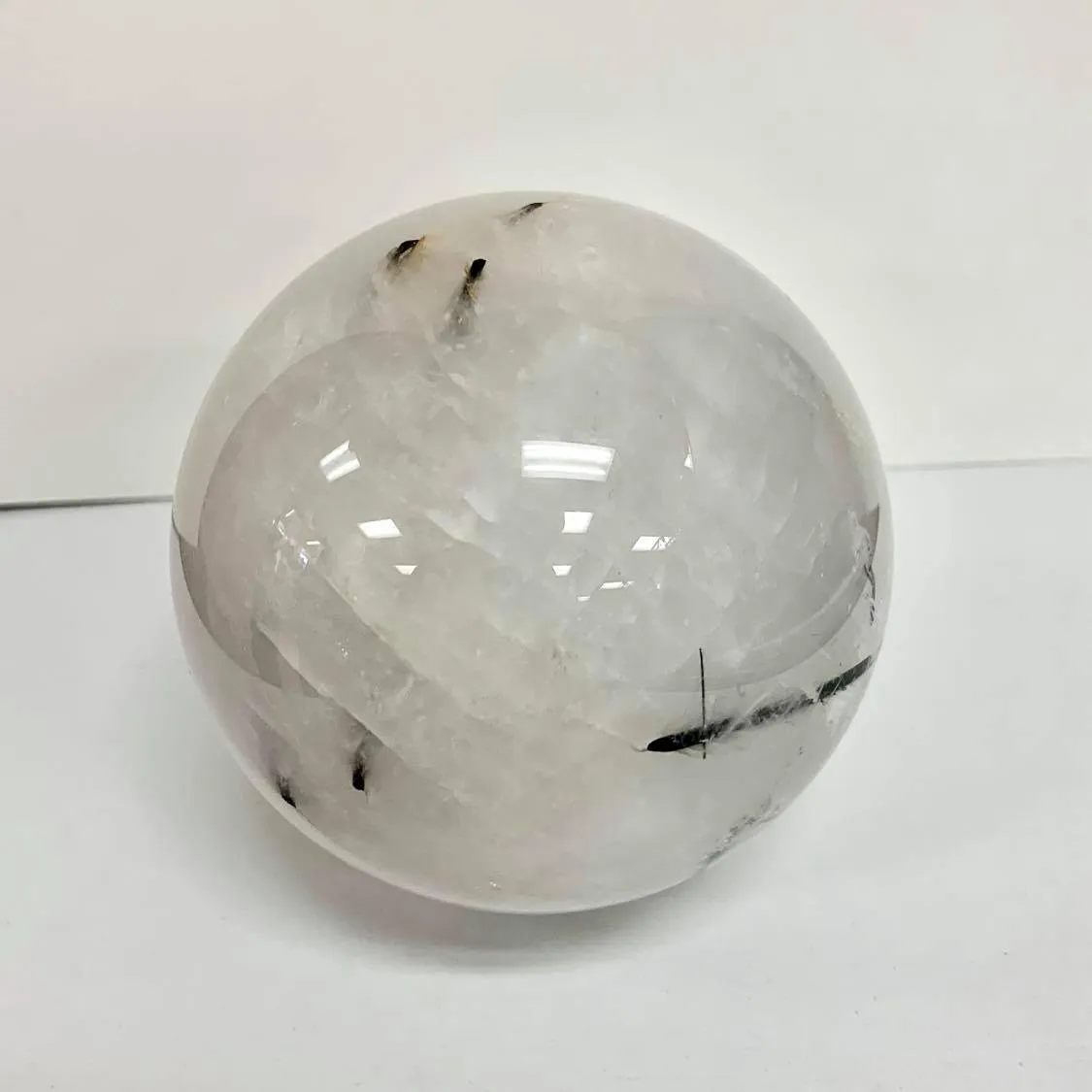 Tourmalined Quartz sphere Large
