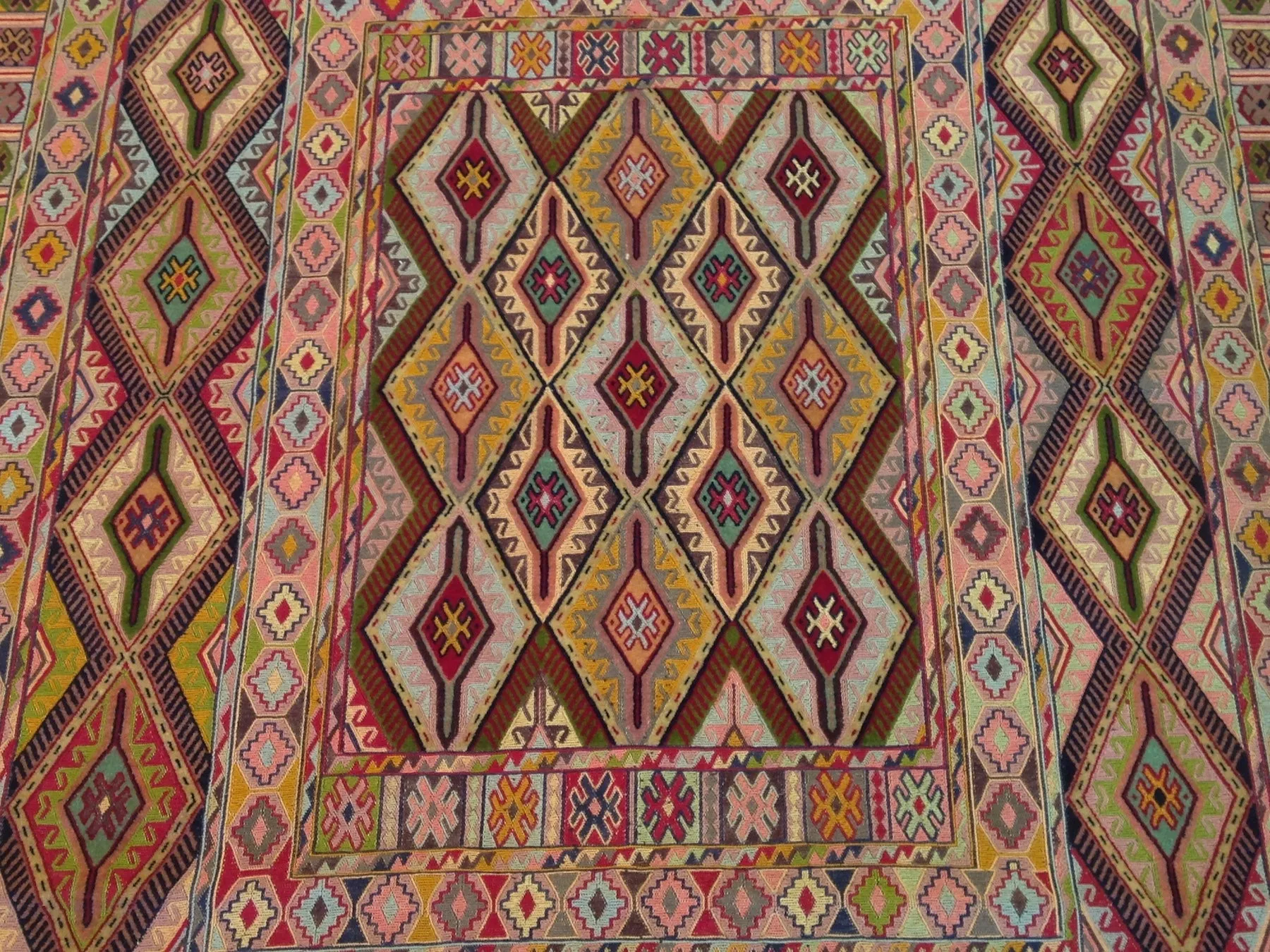 Tribal Handmade Geometric Design Multi-Weave Wool Rug (Size 4.9 X 6.3) Cwral-3108